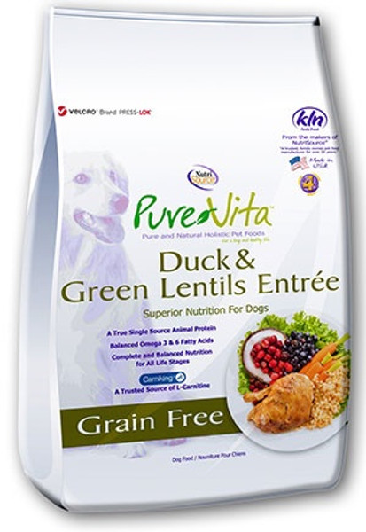 PureVita - Duck & Green Lentils Grain-Free Entree Dry Dog Food