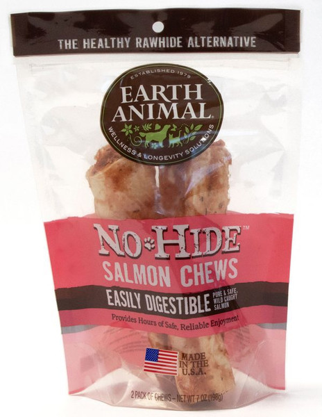 Earth Animal - No Hide Chew Salmon 7" 2 Pack