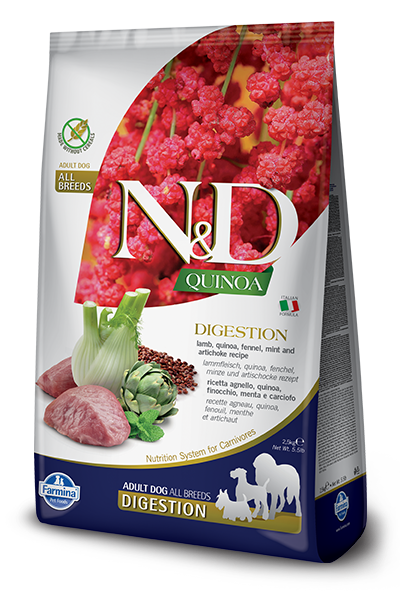Farmina - N&D QUINOA - Digestion Lamb , Quinoa, Fennel & Mint Recipe Dry Dog Food