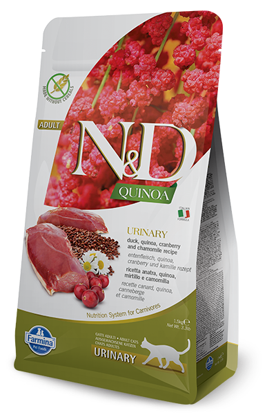 Farmina - N&D QUINOA  Urinary Duck, Quinoa, Cranberry Dry Cat Food