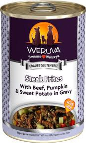 Weruva - Steak Frites  with Beef, Pumpkin & Sweet Potatoes in Gravy Canned Dog Food
