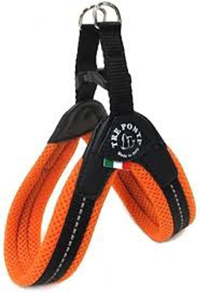 Tre Ponti - Mesh Buckle Dog Harness Orange