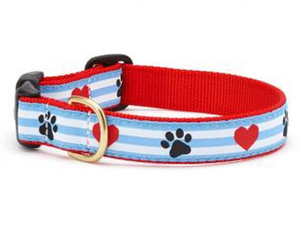 Up Country - Pawprint Stripe Dog Collar
