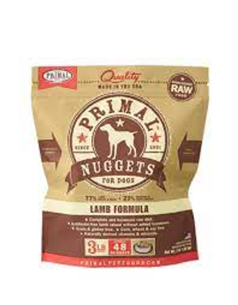 Primal - Frozen Lamb RAW Nuggets / 3 lb.