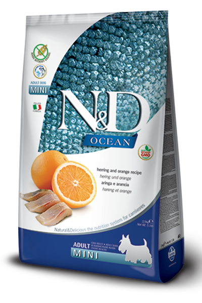 Farmina - N&D OCEAN - Herring & Orange MINI Adult Dry Dog Food