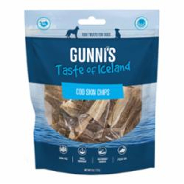Gunni's - Cod Skin Chips Dog Treats, 9-oz Bag
