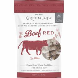 Green JUJU - Freeze-Dried Beef Red Treats for Dogs & Cats 3 oz.