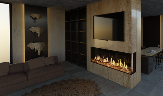 Modern Flames Orion Multi 60" Multi-Sided Heliovison Linear Electric Fireplace - OR60-MULTI