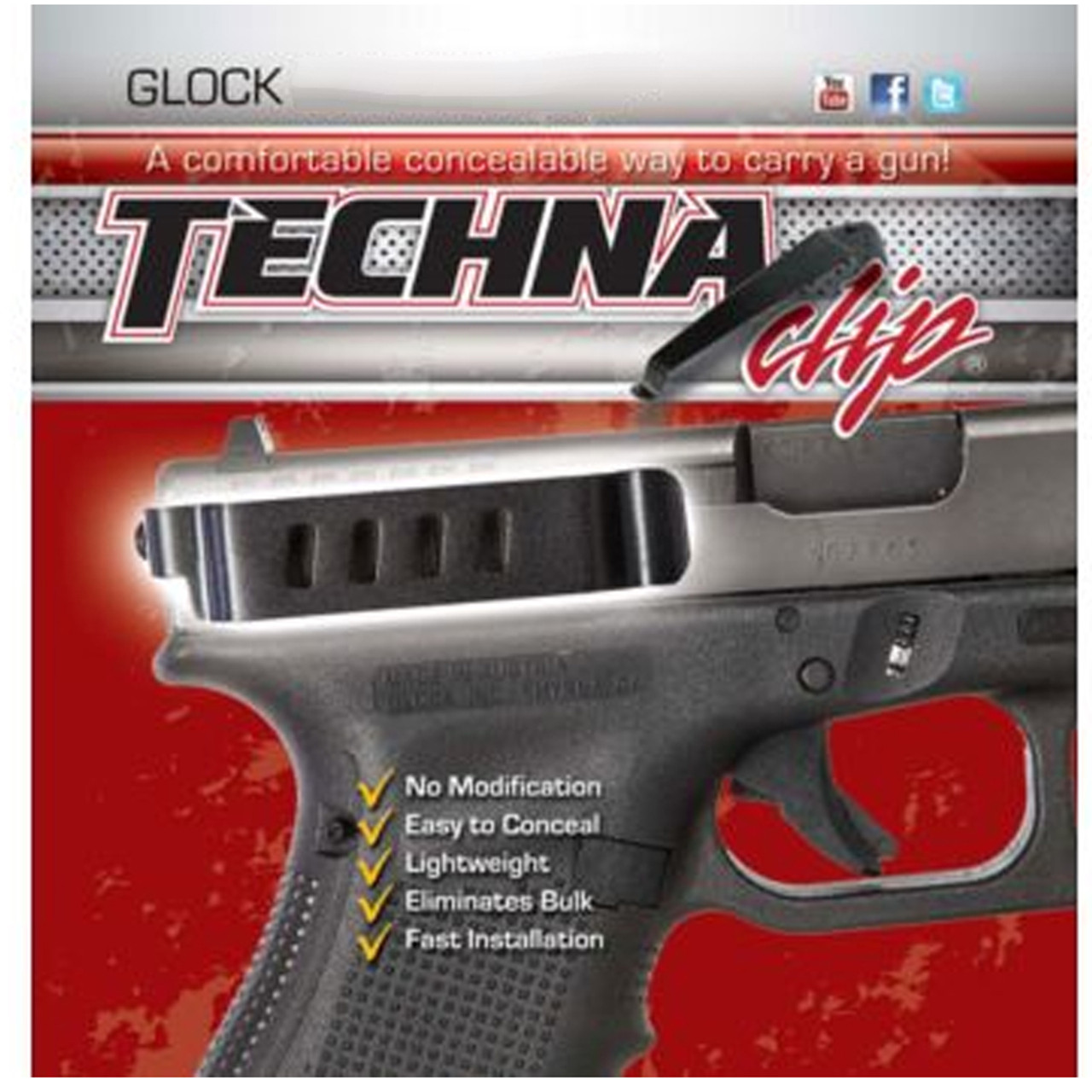 Techna Clip by Amend2 Retention Belt Clip for Glock 20/21 Models  Ambidextrous [FC-685757245470] - Cheaper Than Dirt