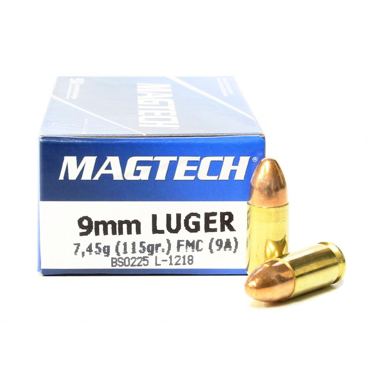 Magtech Ammo 9mm Luger 115 Grain Full Metal Jacket Box of 50