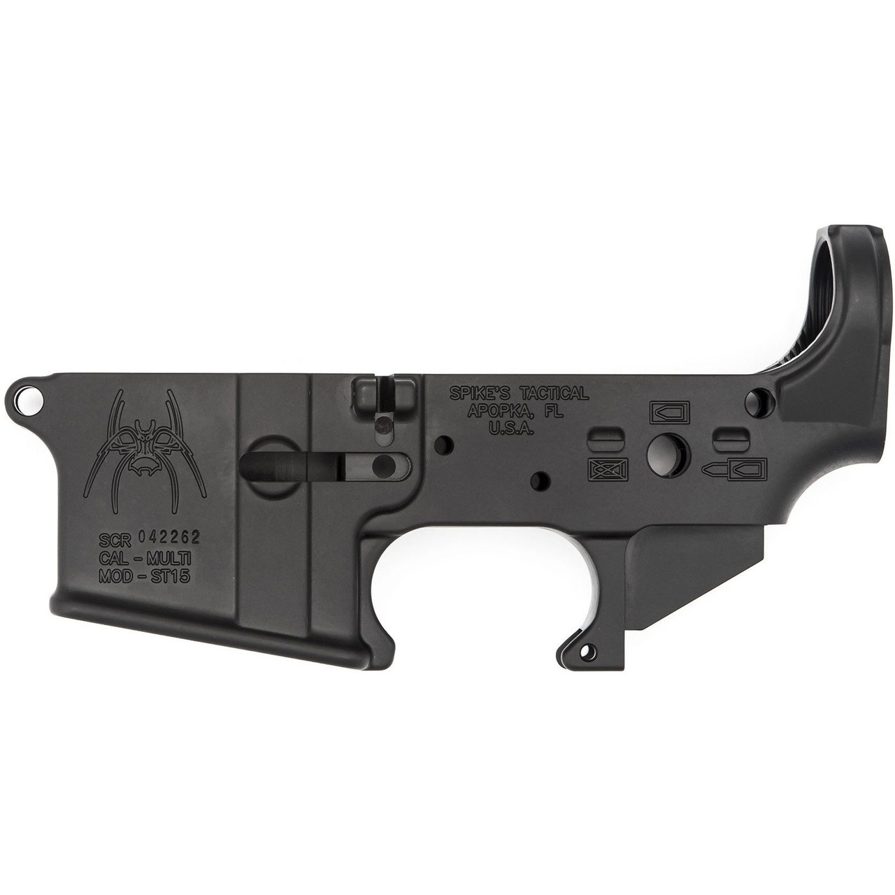 Spike's Tactical Spider AR-15 Stripped Lower Receiver Bullet 