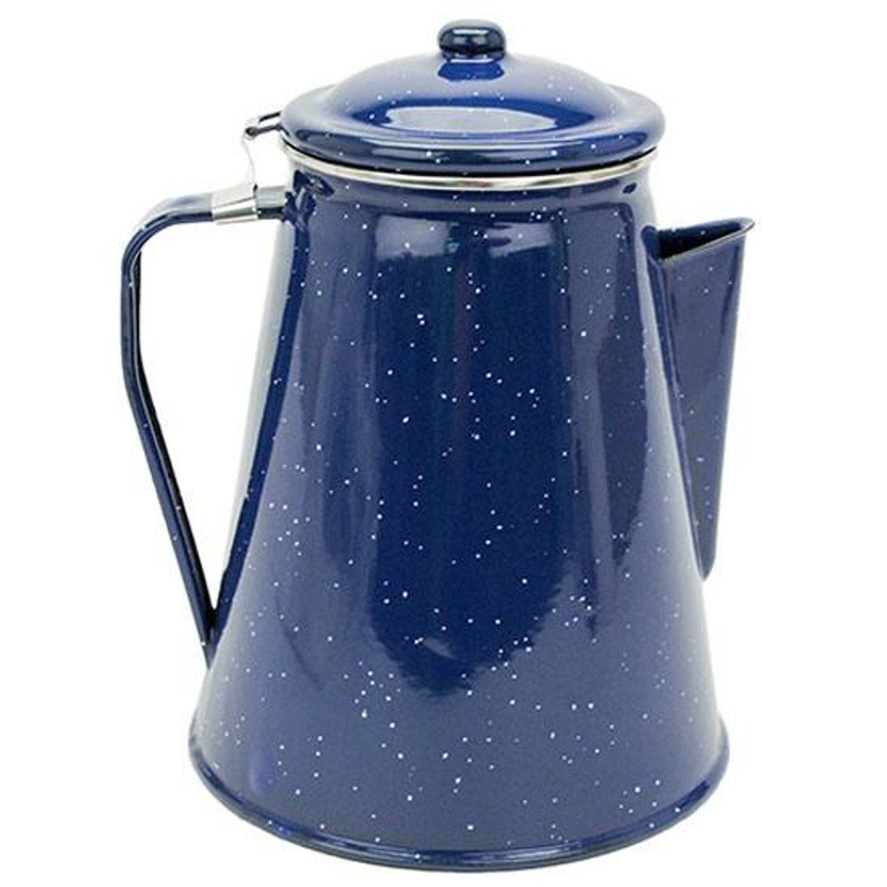 Enamel Percolator Coffee Pot 8 Cup - Blue - Stansport