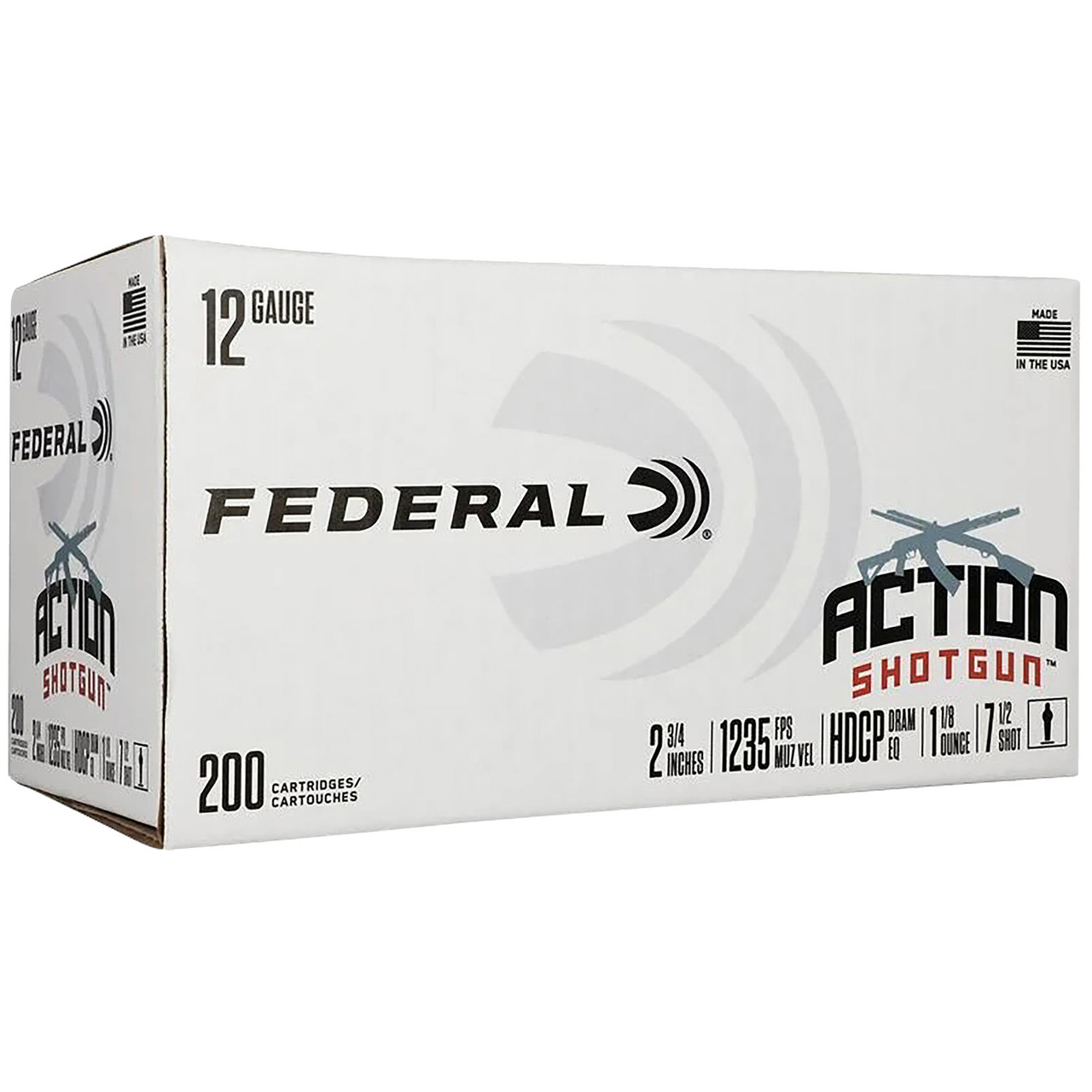 Lot - 100 ROUNDS FEDERAL 12 GAUGE 2 3/4 8 SHOT AMMO