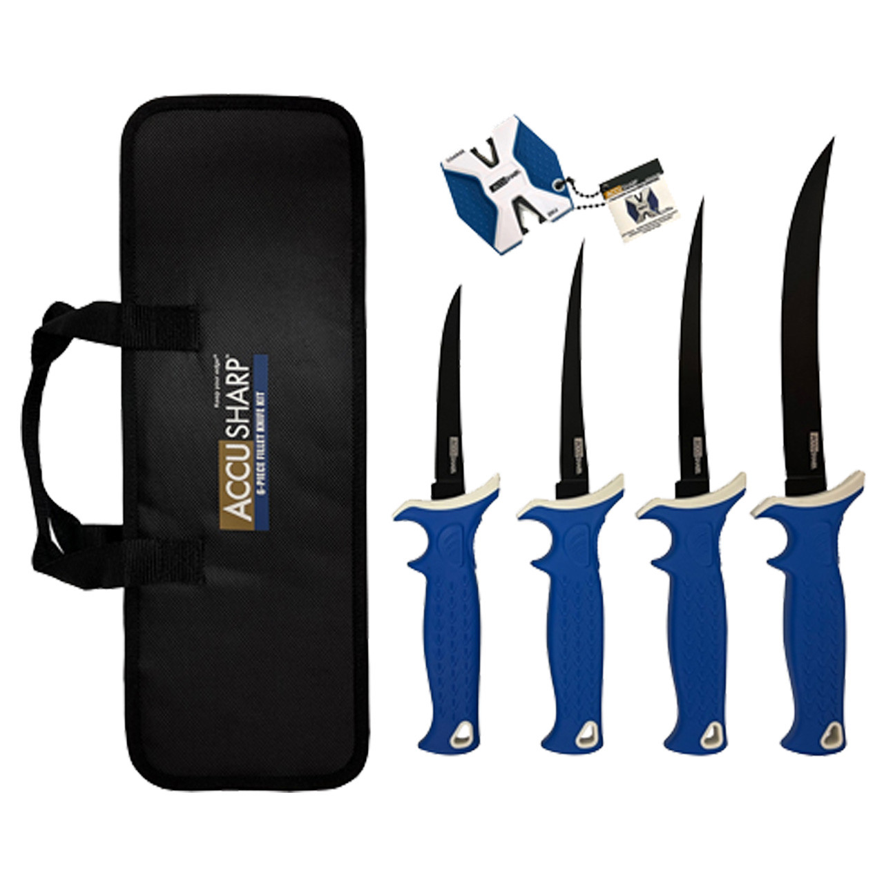 AccuSharp 6-Piece Fillet Knife and Sharpener Kit [FC-015896007378