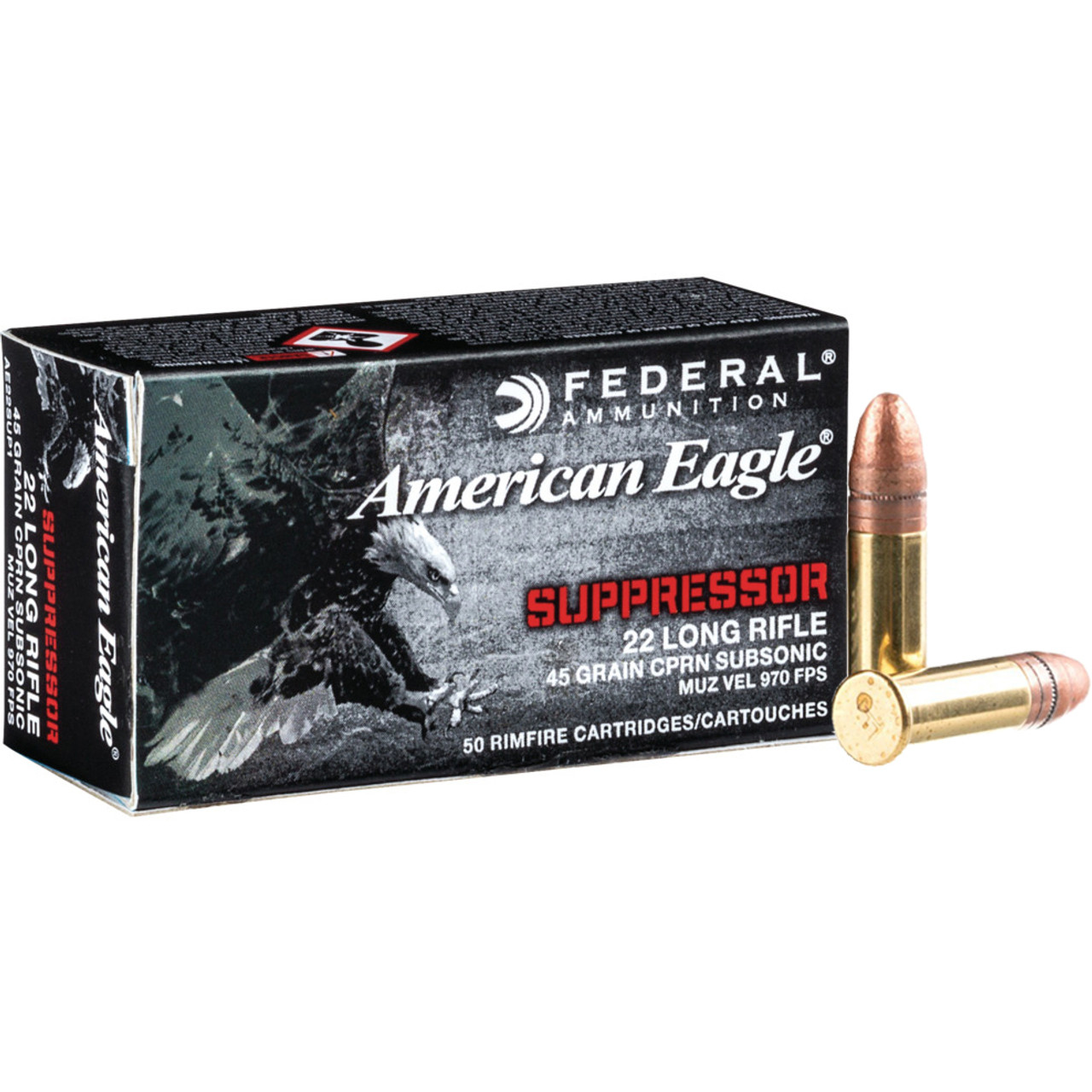Federal American Eagle Supressor .22LR Ammunition 50 Rounds CPRN