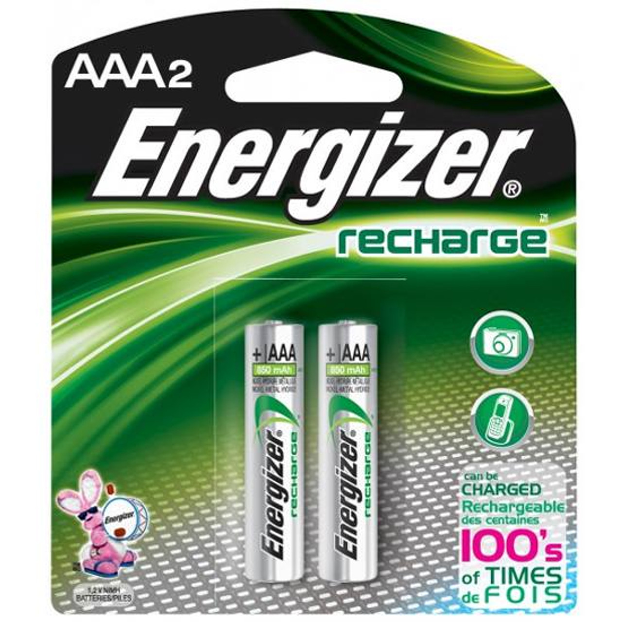 2 x Piles ENERGIZER Rechargeable AAA