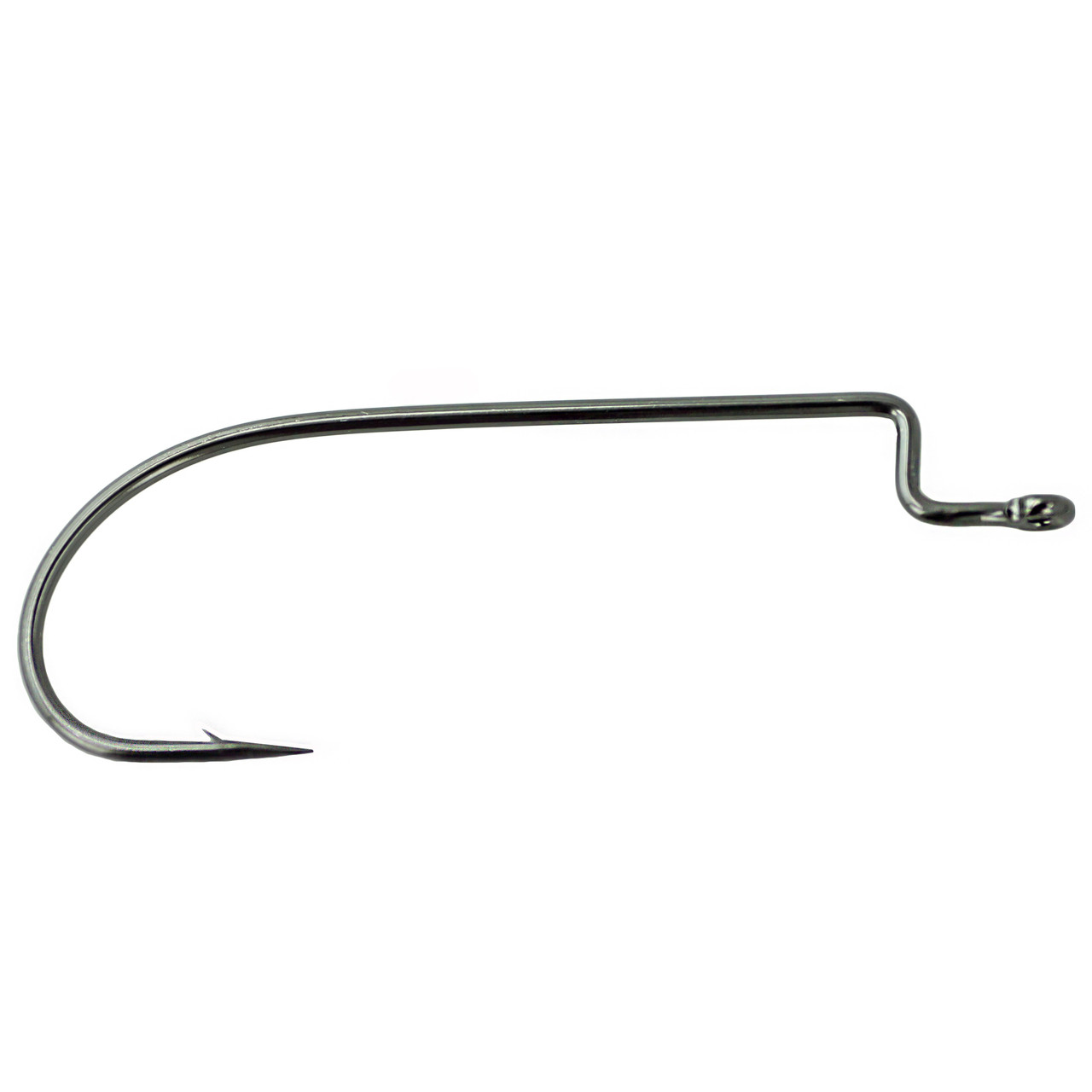 Gamakatsu Offset Shank Round Bend Worm Hook 4/0 Black