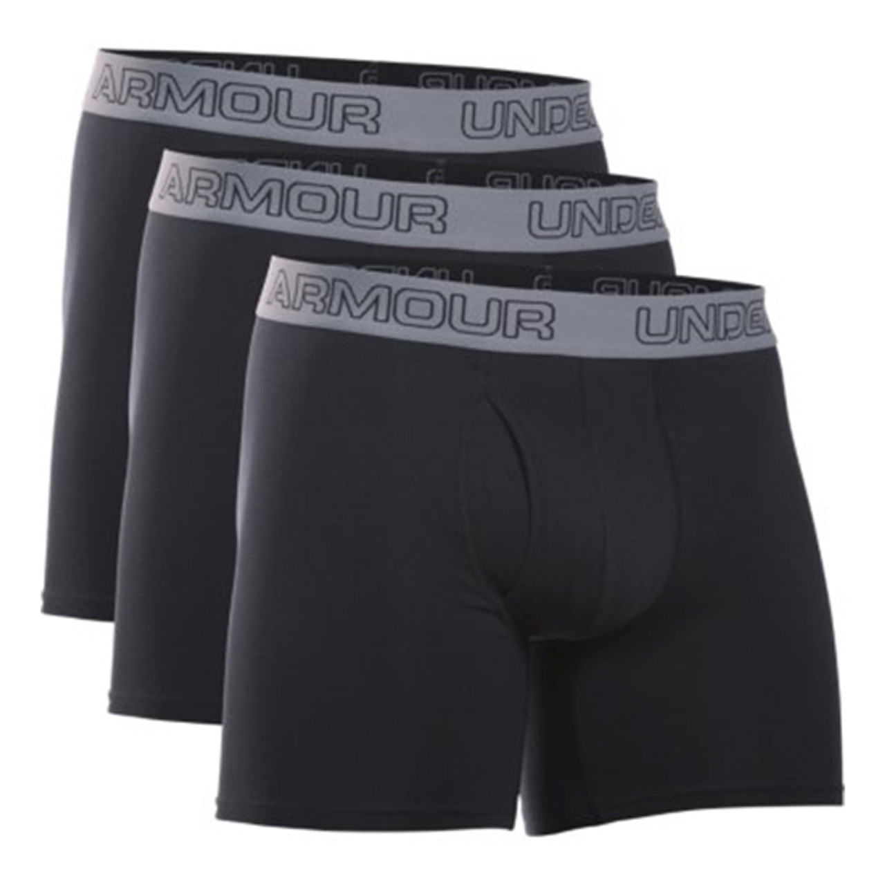 Under Armour Charged Cotton Men's Boxer Briefs XXL Black/Gray 3 Pack  [FC-20-1277279] - Cheaper Than Dirt
