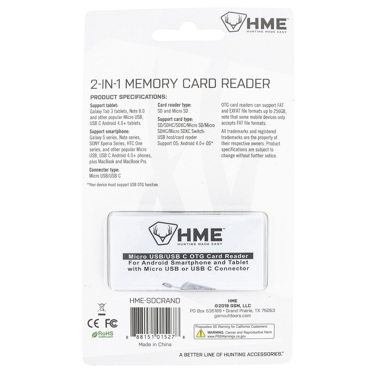 HME SD Card Reader For Android