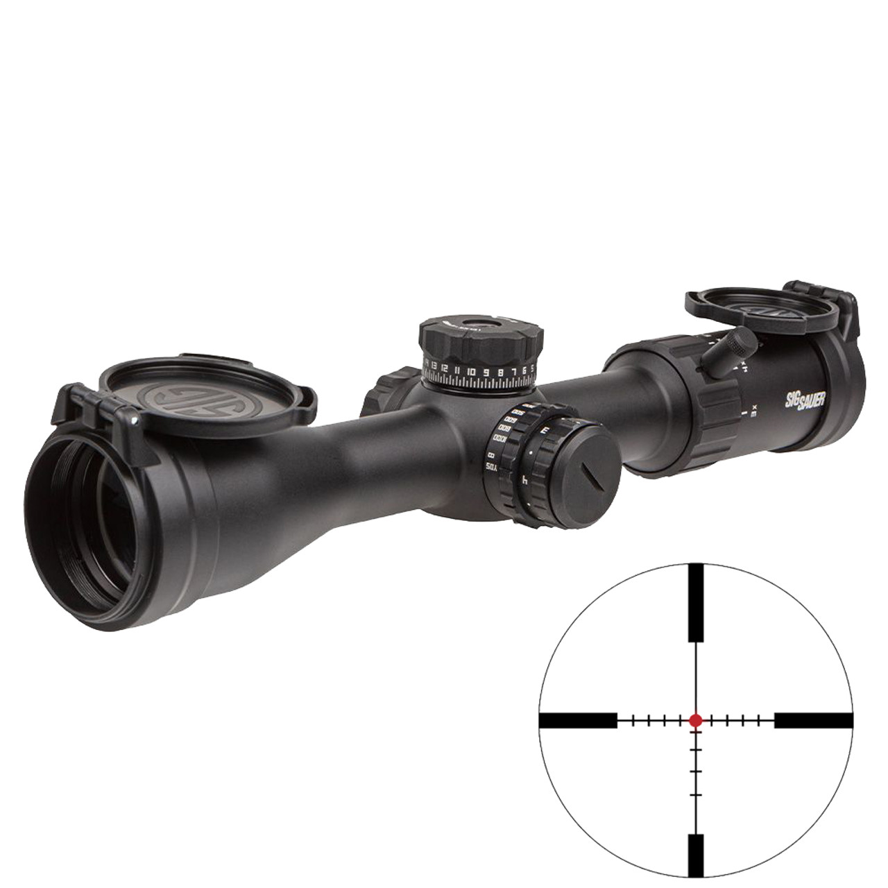 SIG Sauer Whiskey 4 3-12x44mm Rifle Scope SFP BDC-1 Illuminated