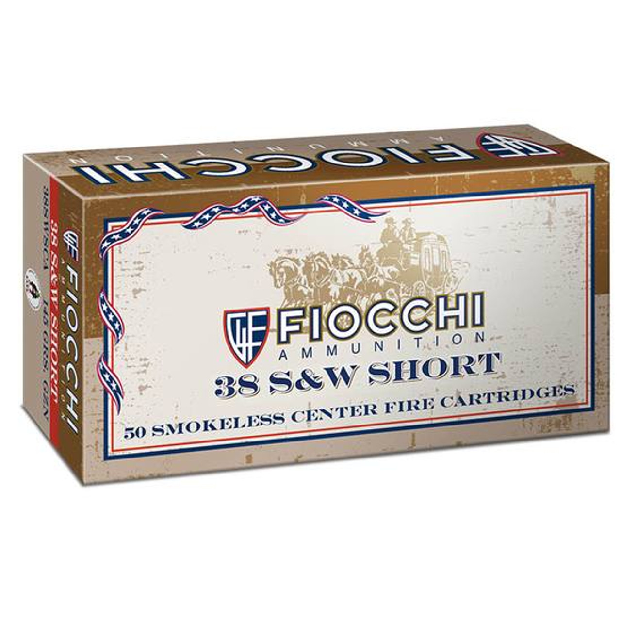 Fiocchi Cowboy Action .38 S&W Short Ammunition 50 Rounds Lead