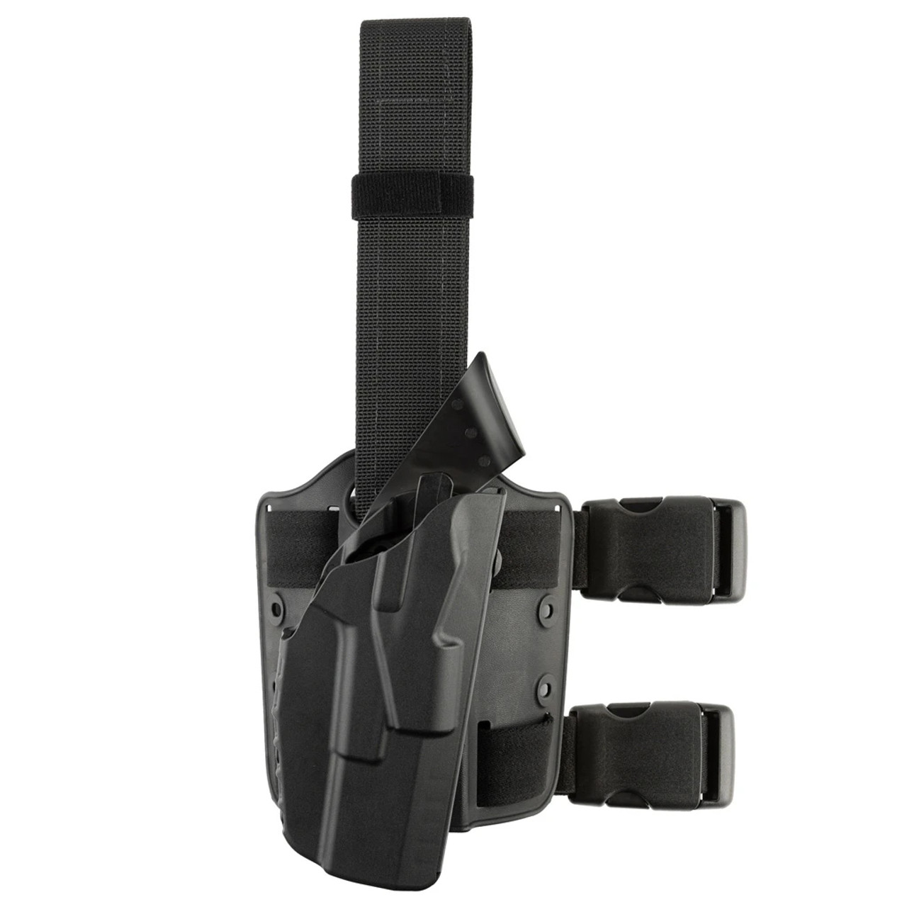 Safariland 7384 7TS ALS OMV Tactical Drop Leg Holster for Glock 19/23 with  TLR-1 or Similar Light MOLLE Right Hand SafariSeven Black [FC-781602135191]  - Cheaper Than Dirt