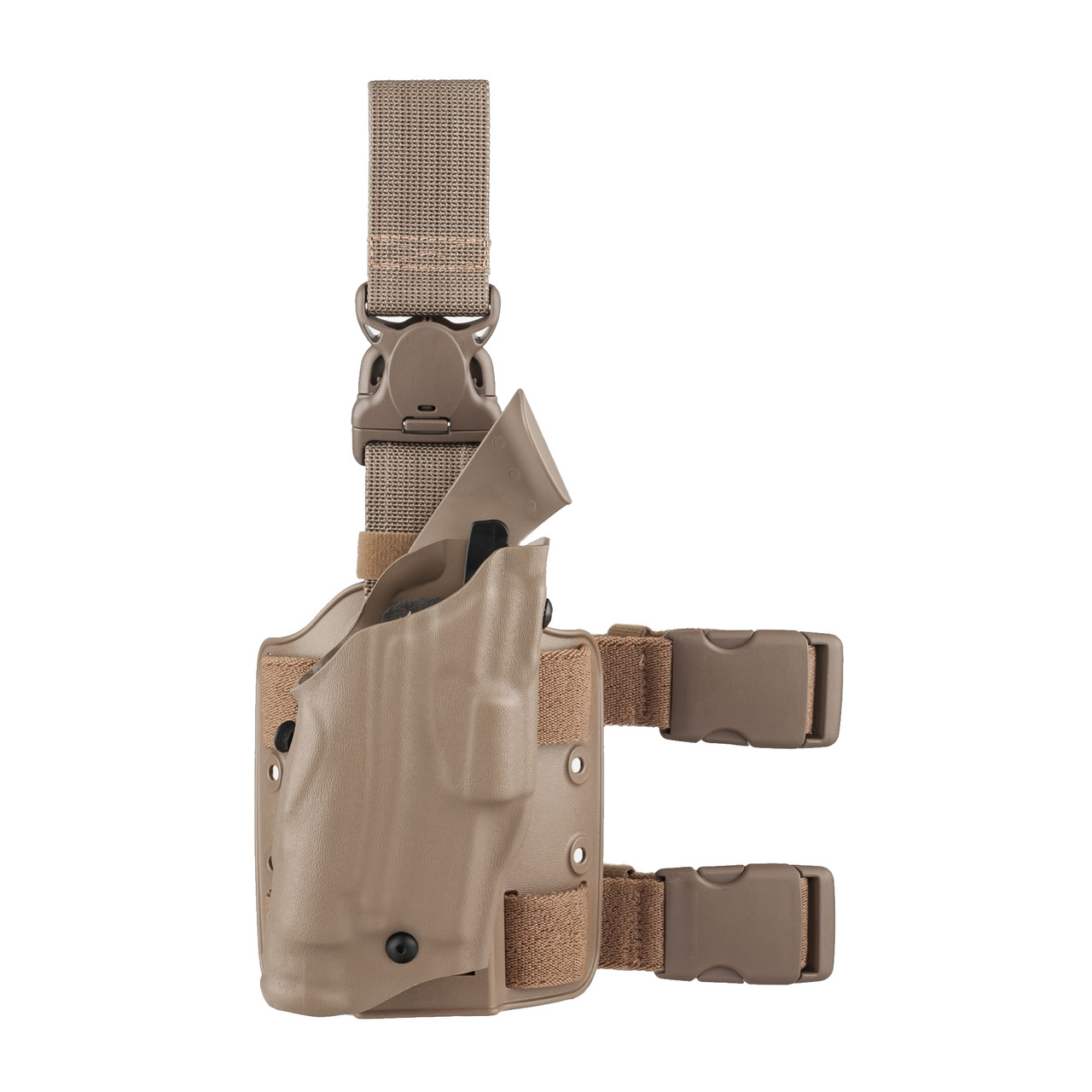 Safariland 6355 ALS Tactical Drop-Leg Holster with Quick Release Harness  Glock 34/35 Right hand STX Tactical FDE Brown [FC-781602400305] - Cheaper  Than Dirt