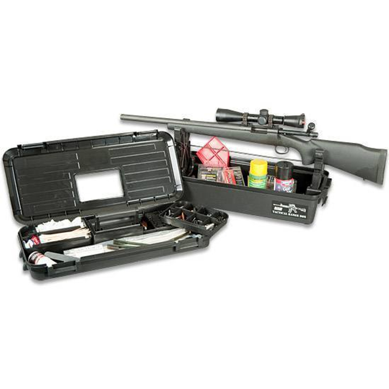 MTM Case-Gard Range Tool Box, Includes AR Rifle Mount, Black