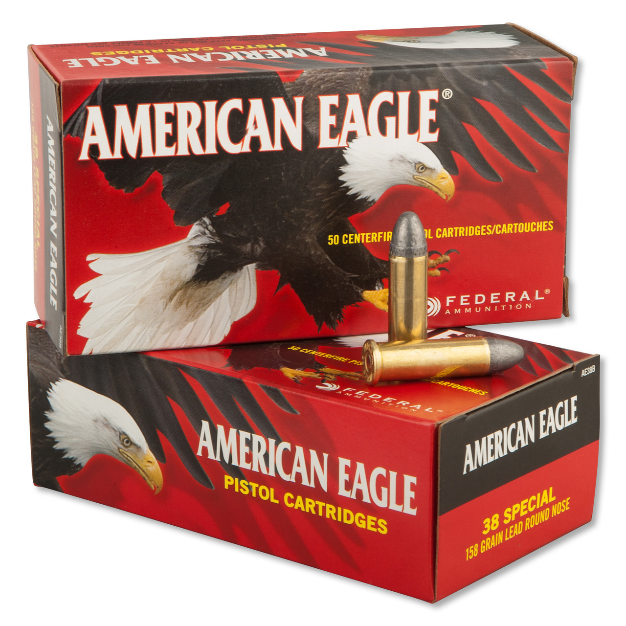 Federal American Eagle .38 Special Ammunition 50 Rounds LRN 158 