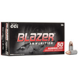 CCI Blazer Aluminum 9mm Luger Ammunition 50 Rounds 115 Grain Full Metal Jacket 1145fps [FC-076683035097]
