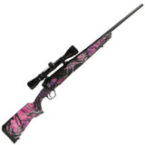 Savage Axis XP Compact Bolt Action Rifle .243 Winchester 20" Barrel 4 Rounds Detachable Box Magazine Weaver 3-9x40 Riflescope Synthetic Stock Muddy Girl Camo Finish [FC-011356572721]