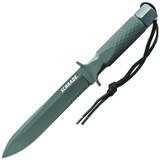 Schrade Large Extreme Survival Knife Fixed 7.5" Partially Serrated Drop Point SAE-1070 High Carbon Steel Drop Forged Matte Finish Ballistic Nylon Sheath SCHF1 [FC-044356202329]