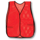 Pro-Line Safety Plain Vest Velcro Closure  Polyester Mesh Orange SP00 [FC-20-TS-SP00]