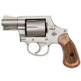 Rock Island Armory M206 Spurless Double Action Revolver .38 Special 2" Barrel 6 Rounds Checkered Wood Grips Matte Nickel Finish 51289 [FC-4806015512899]