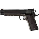 Rock Island Armory Pro Match 1911 Semi Auto Handgun .45 ACP 6" Barrel with Rail 8 Rounds Parkerized Steel Frame Checkered Grip Panels Black 51529 [FC-4806015515296]