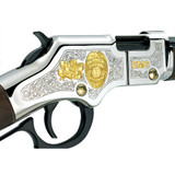 Henry Golden Boy EMS Tribute Edition Lever Action Rifle .22 LR 20" Barrel 16 Rounds Engraved Receiver Walnut Stock Nickel Plated Finish H004EMS [FC-619835016270]