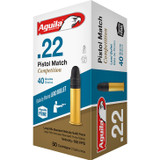 Aguila Pistol Match Competition .22LR Ammunition 50 Rounds 40 Grain LRN 925 fps [FC-640420001531]