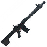 Typhoon Defense F12 Sport AR Style Semi Auto Shotgun 12 Gauge 18.5" Barrel 3" Chamber 5 Round Detachable Magazine Flip Up Sights Fixed Stock Black/Red Accents Finish [FC-713012050061]