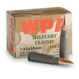 Wolf Military Classic 7.62x39mm Ammunition 20 Rounds 124 Grain Bi-Metal FMJ Steel Cased 2330 fps [FC-645611300707]