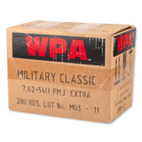 Wolf Military Classic 7.62x54R Ammunition 280 Rounds Match FMJ 200 Grains [FC-645611541988]