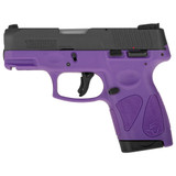 Taurus G2S Slim 9mm Luger Semi Auto Pistol 3.2" Barrel 7 Rounds 3 Dot Sights Matte Black Slide/Dark Purple Frame [FC-725327617716]