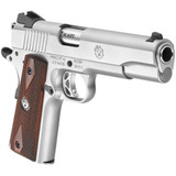 Ruger SR1911 Semi Auto Handgun .45 ACP 5" Barrel 8 Rounds Hardwood Grips Low Glare Stainless Steel Finish [FC-736676067008]