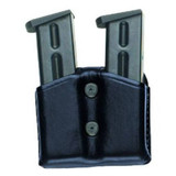 Aker Leather Carry Comp 2 Double Magazine Carrier Leather 9mm 40 Caliber Black [FC-666406062778]