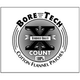 Bore Tech X-Count Cotton Patches 3" Square .50 Caliber to 10/12/16/20 Gauge Cotton Flannel 500 Count BTPT-3-S500 [FC-667739030212]