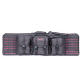 Voodoo Tactical 42" Padded Weapons Case With Die Cut MOLLE Gray with Pink Stitching [FC-783377022843]