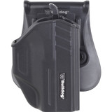 Bulldog Cases Thumb Release Polymer Holster With Paddle And Mag Holder RH Fits Glock 43 [FC-672352011616]