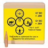 Berger Tactical Bullets 6.5mm Caliber .264" Diameter 130 Grain AR Hybrid Open Tip Match Tactical Projectile 100 Per Box 26195 [FC-679459261951]
