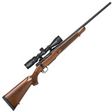 Mossberg Patriot Vortex Scoped Combo Bolt Action Rifle .243 Winchester 22" Barrel 5 Rounds Vortex Crossfire II 3-9x40 Scope With BDC Reticle Walnut Stock Matte Blued [FC-015813279390]