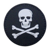 Tru-Spec PVC Jolly Roger Morale Patch 2 Inches Black and Gray 6788000 [FC-690104394978]