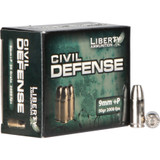 Liberty Civil Defense 9mm Luger +P Ammunition 20 Rounds Copper HP 50gr [FC-696859105623]
